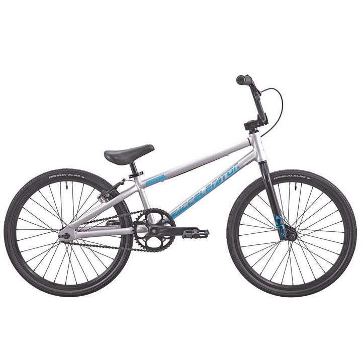 2021 JET Accelerator Expert Race BMX Silver, gray or bare metal, Teal, and Black