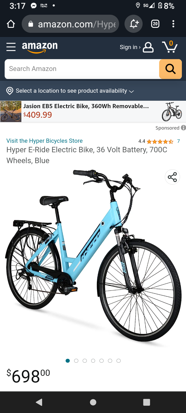 2022 Hyper e ride Aluminum Blue