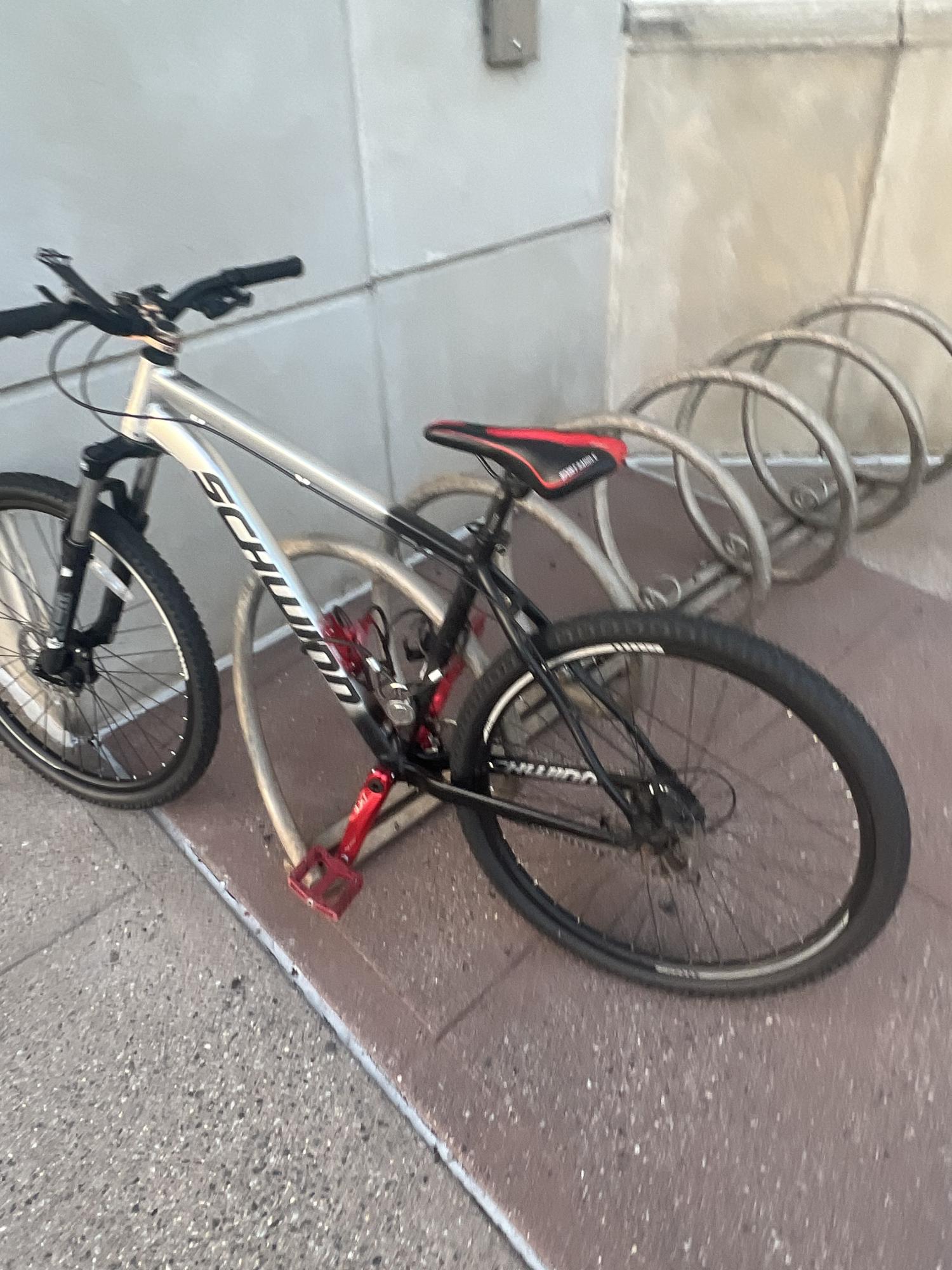 2020 Schwinn Al Comp Silver, gray or bare metal, Black, and Red