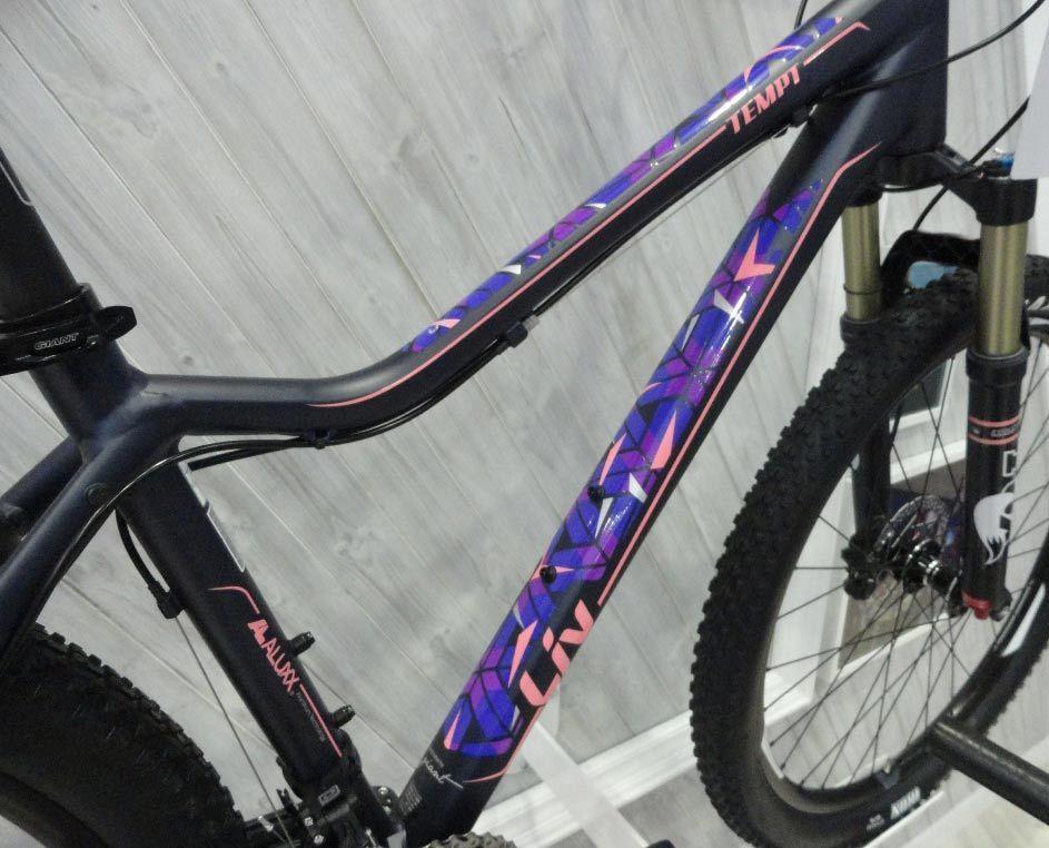 2015 Giant Tempt 1 Purple and Stickers tape or other cover-up