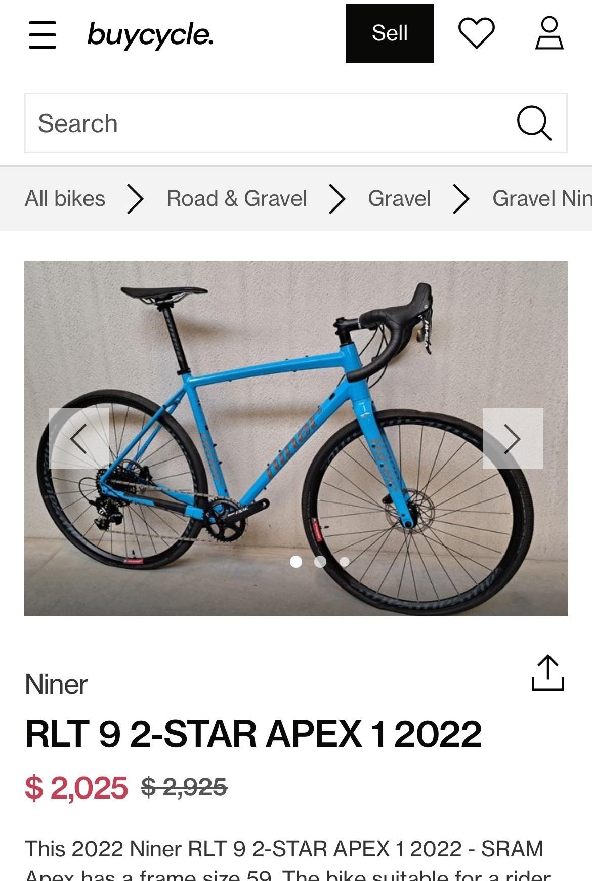 2023 Niner RL9- 59cm Blue