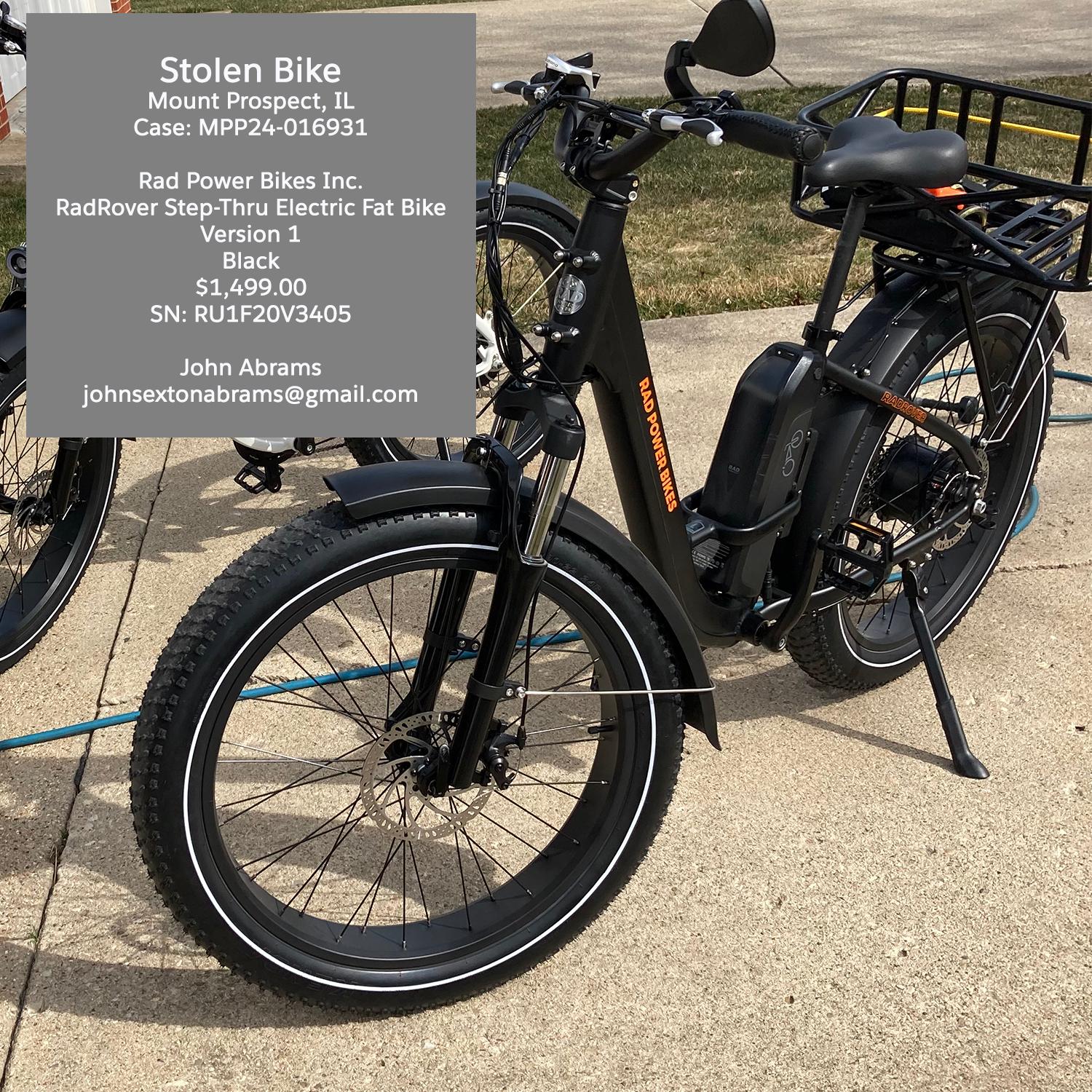 2020 Rad Power Bikes RadRover Step-Thru Electric Fat Bike ... cargo bike (rear storage) Black