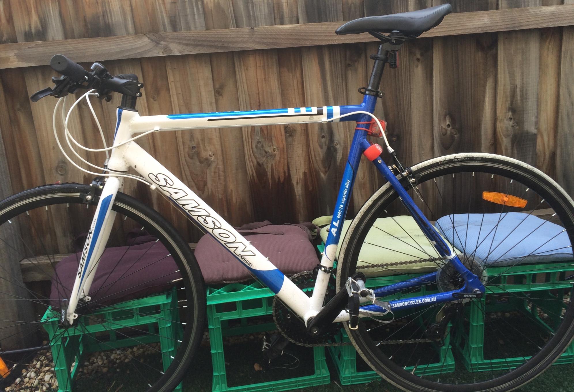 2014 Samson Cycles AL 6061-T6 White and Blue
