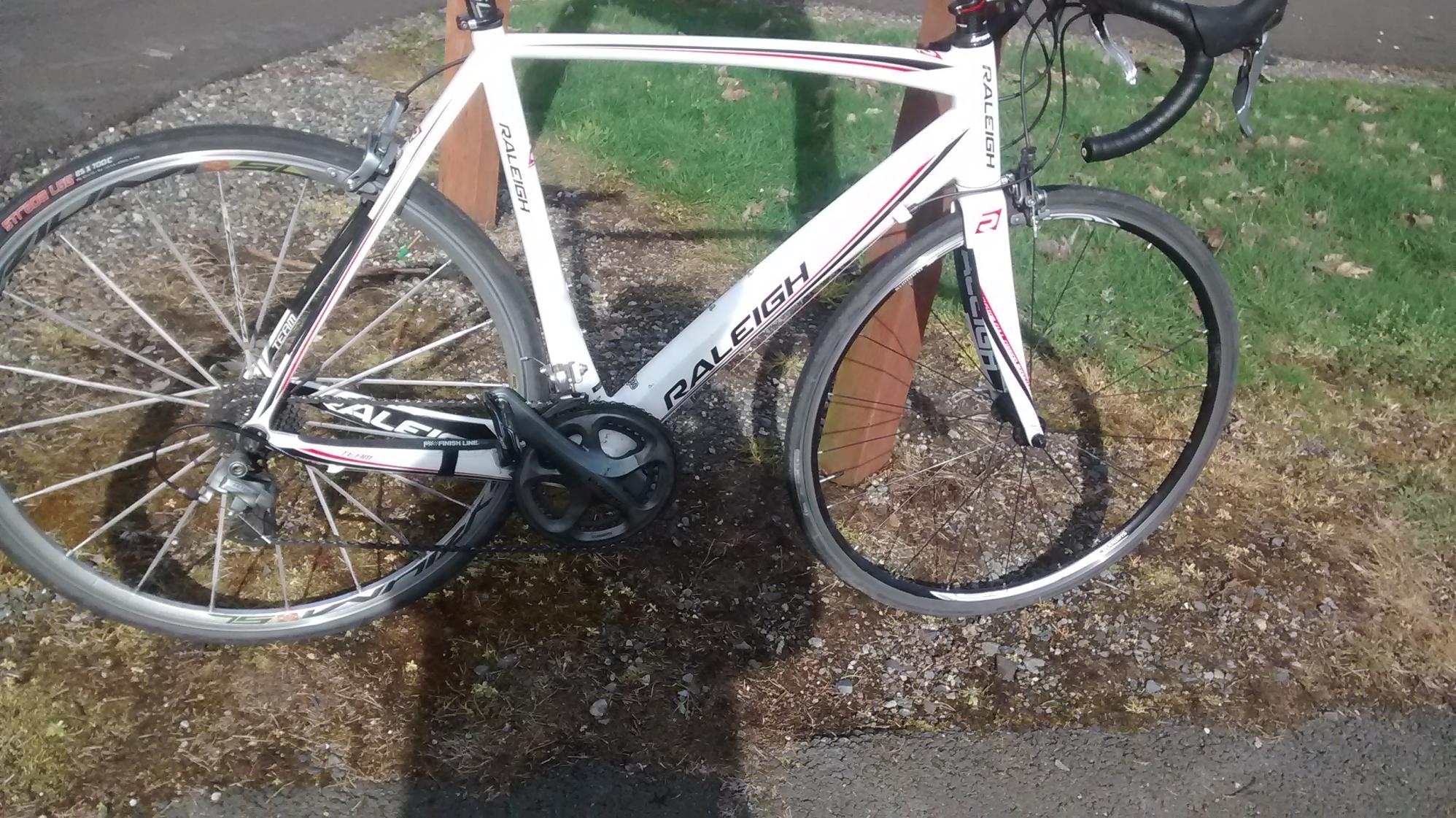 2011 Raleigh Raleigh road bike b30 White and Stickers tape or other cover-up