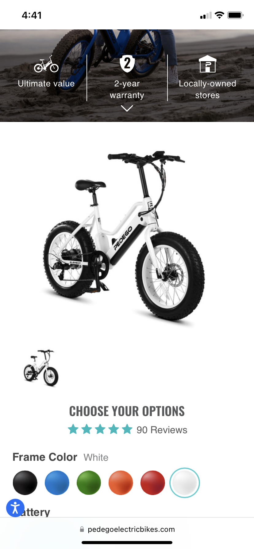 2022 Pedego Step White