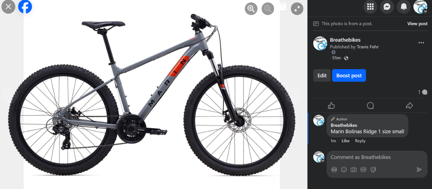 2022 Marin Bikes Bolinas Ridge 1 Silver, gray or bare metal and Orange