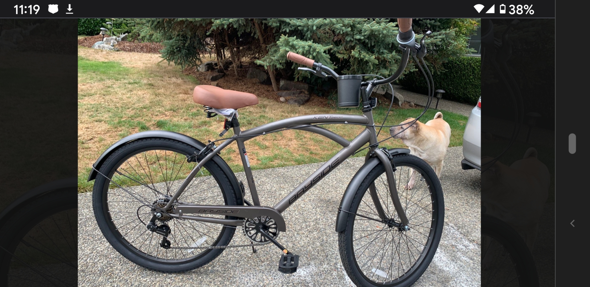 2021 Kent Bayside Men's cruiser bike Silver, gray or bare metal