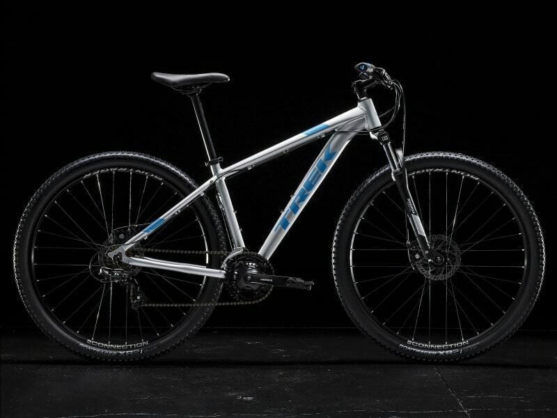 2019 Trek Marlin 4 Silver, gray or bare metal and Blue