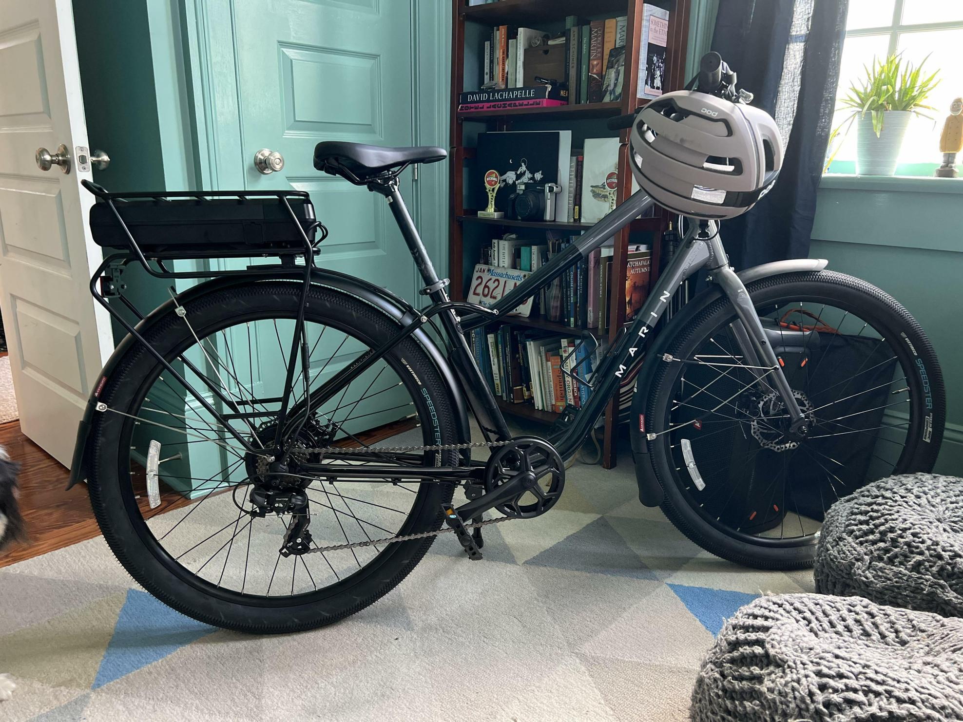 2022 Marin Bikes Stinson E Black and Silver, gray or bare metal