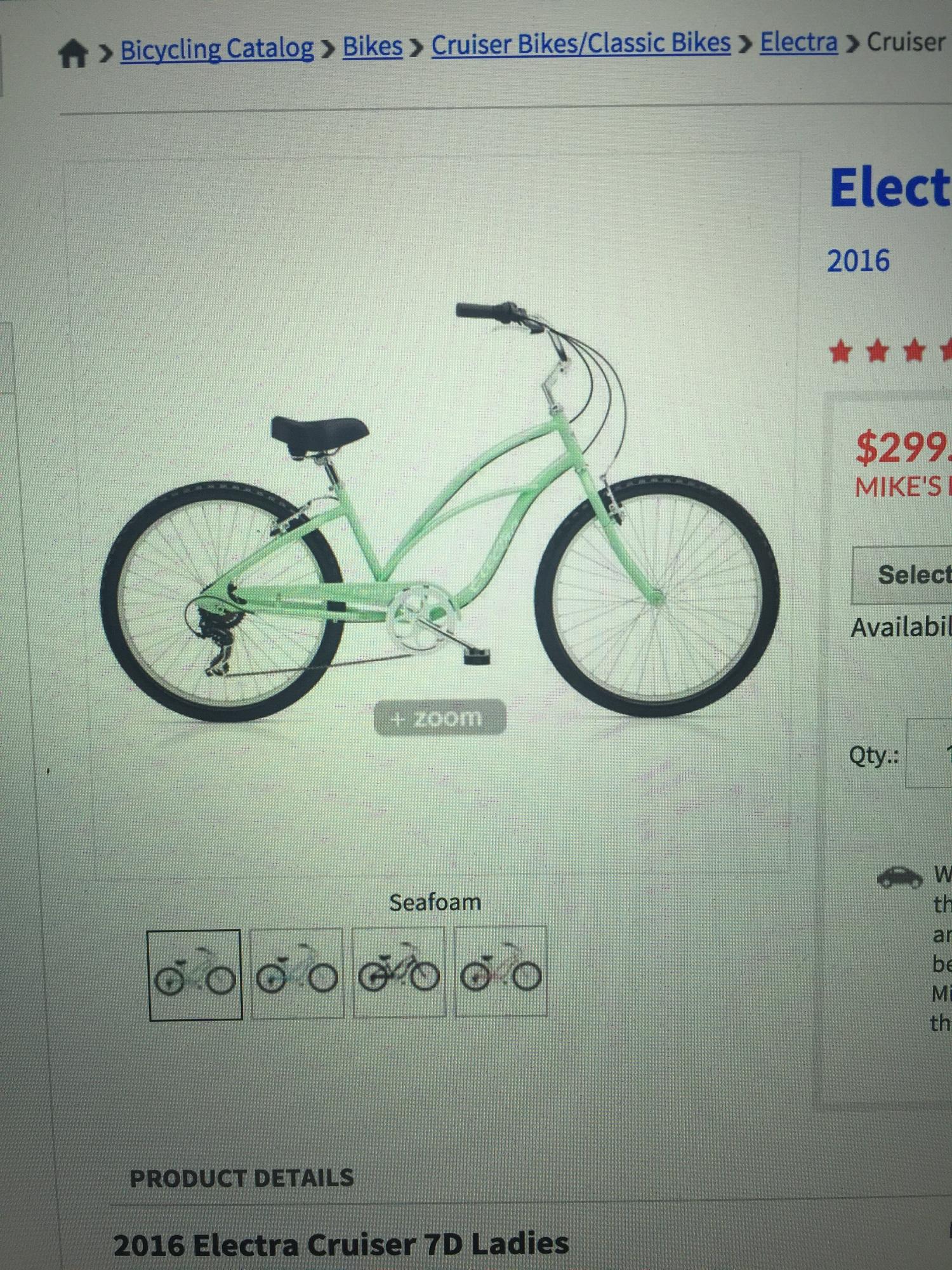 2016 Electra Electra Cruiser 7D ladies Green