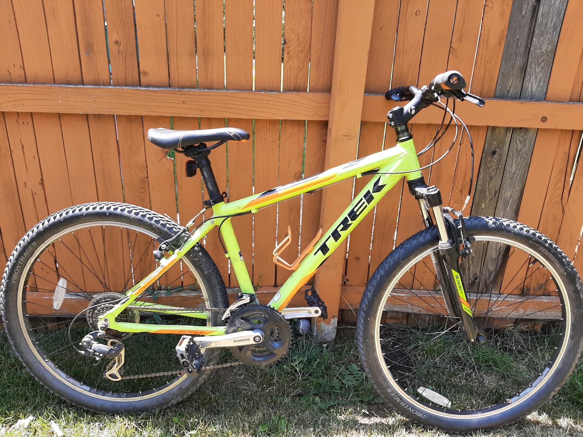 2014 Trek 3500 Green, Orange, and Black