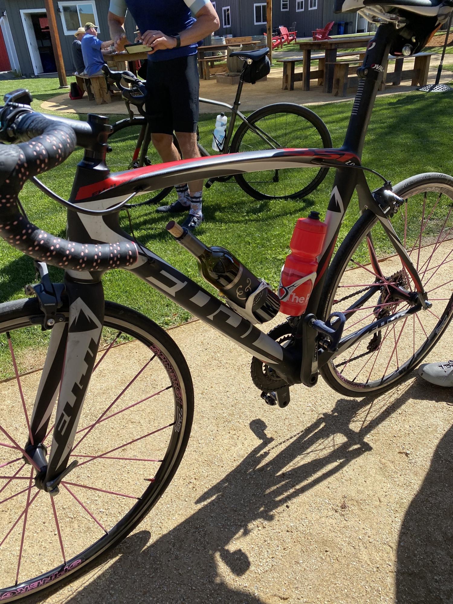 2014 Fuji SST 1.0 Black, Red, and Silver, gray or bare metal