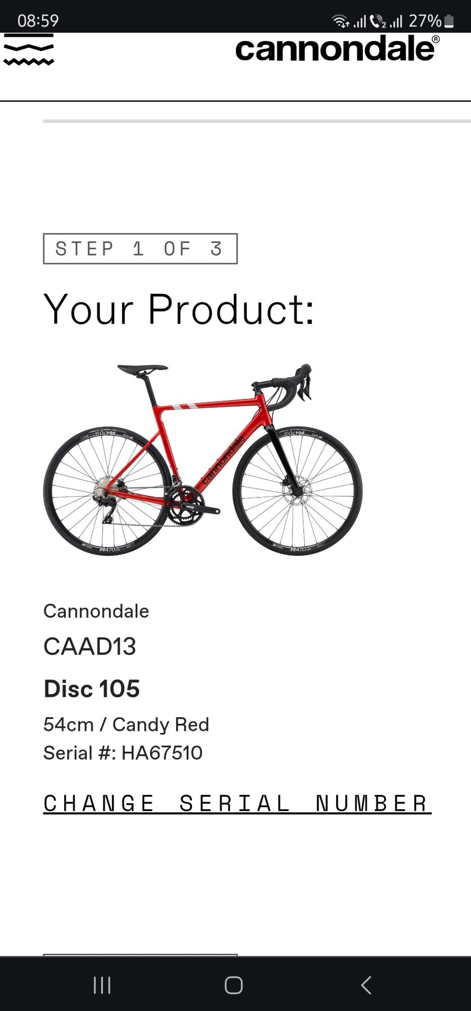 2020 Cannondale CAAD13 Red