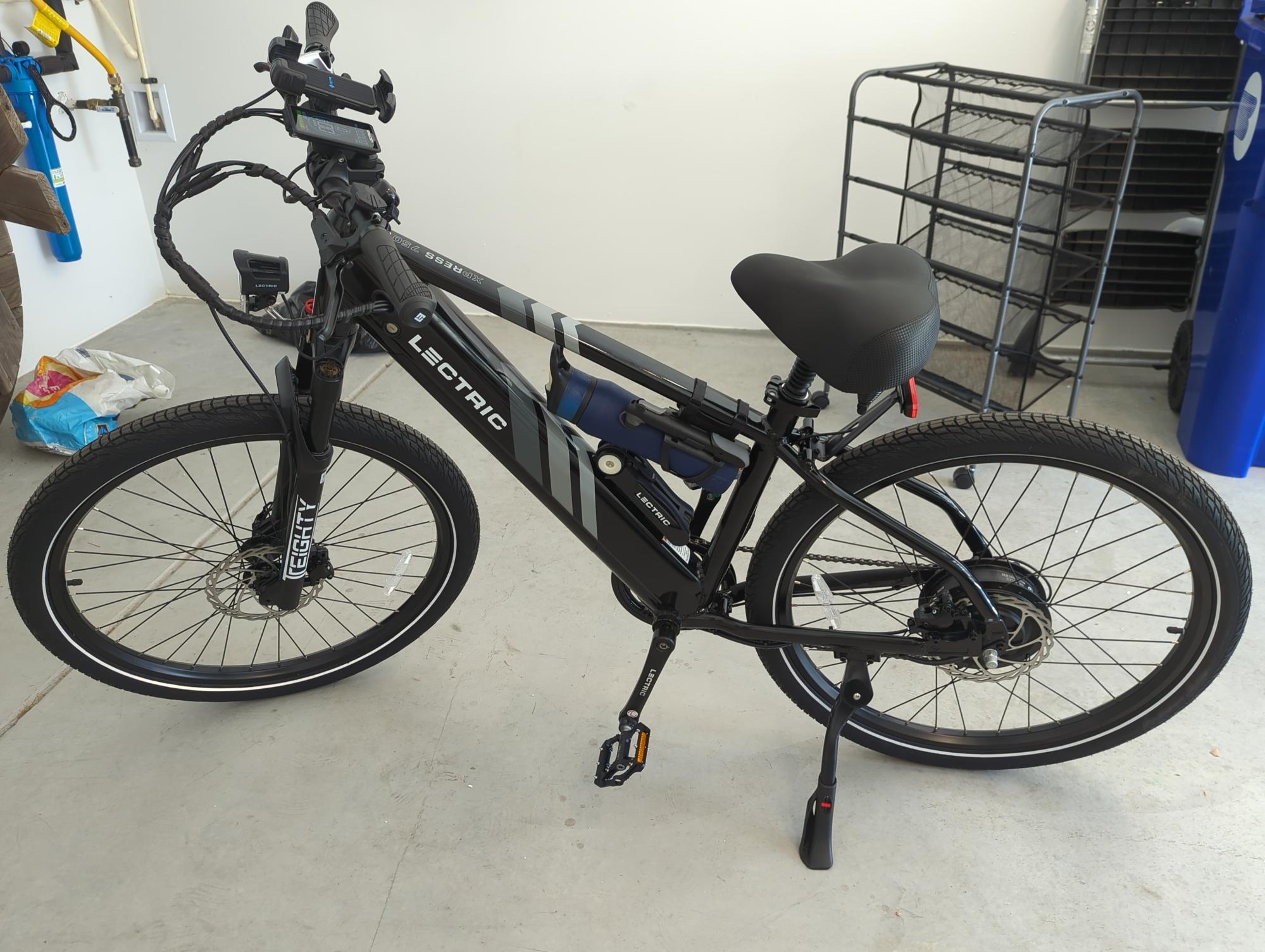 2024 Lectric eBikes XPress 750 Black and Silver, gray or bare metal