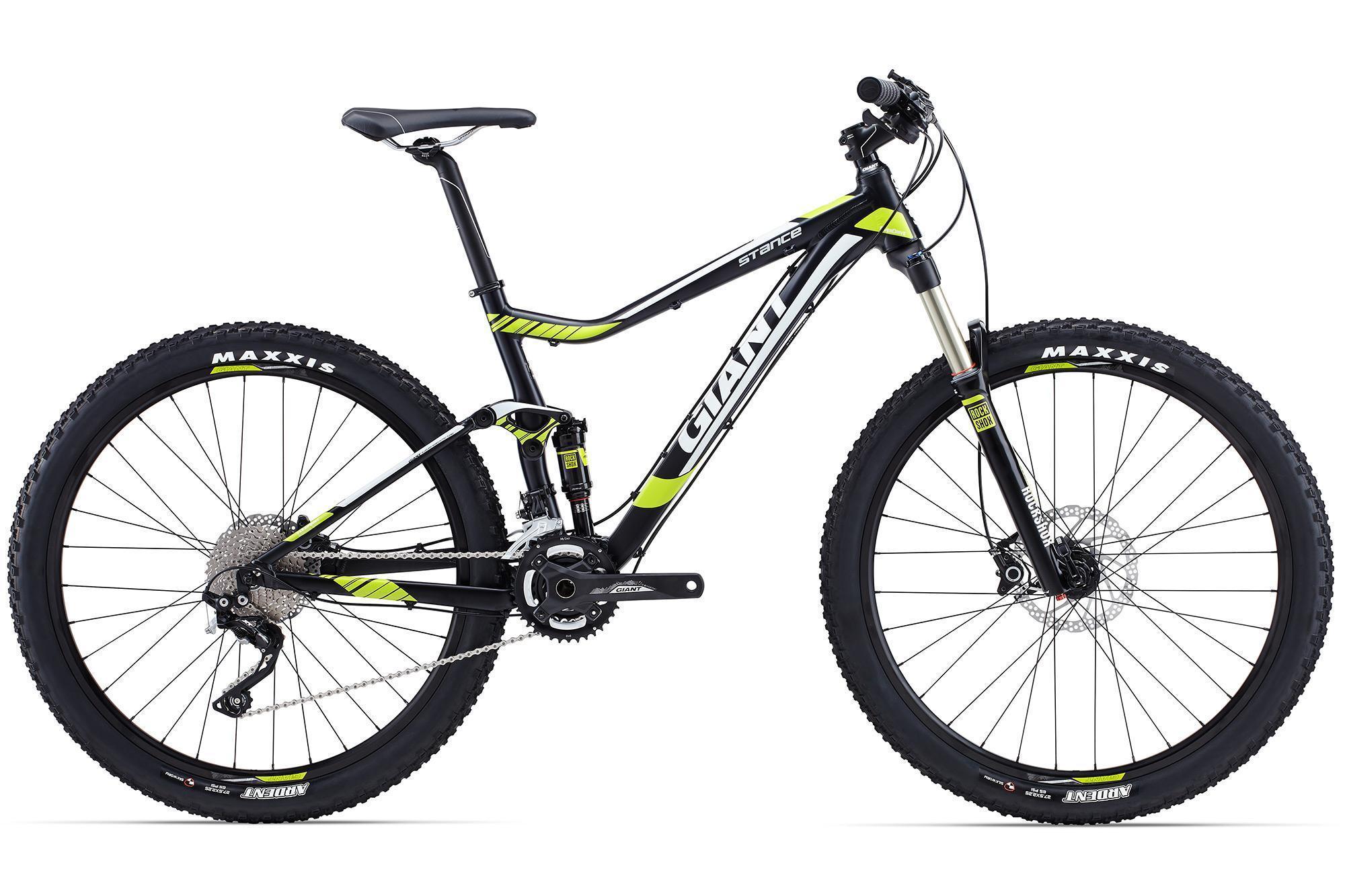 2015 Giant Stance 27.5 dual suspension Mountain bike Black and Yellow or Gold