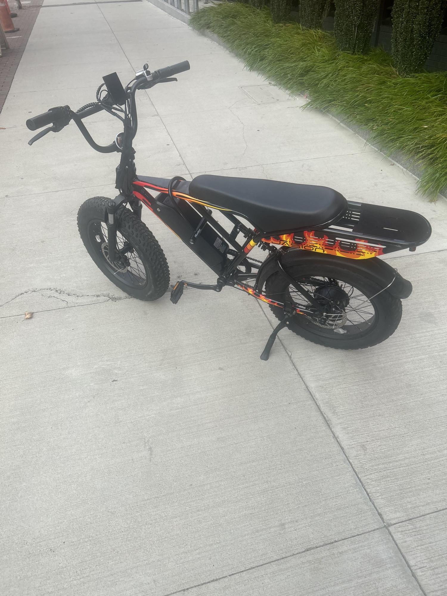 2024 JasionBike Black Black and Orange