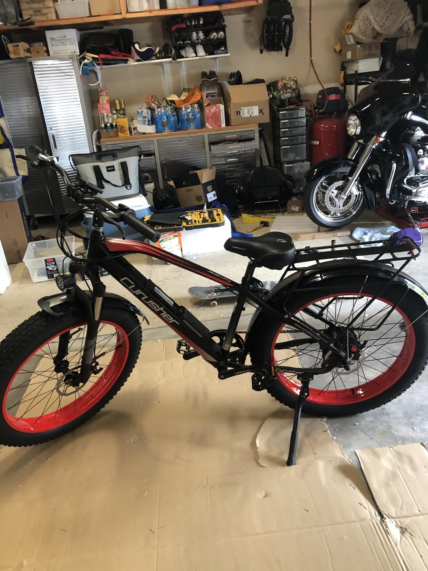 2021 Cyrusher XF650 1000W Hard Tail Fat eBike Black and Red
