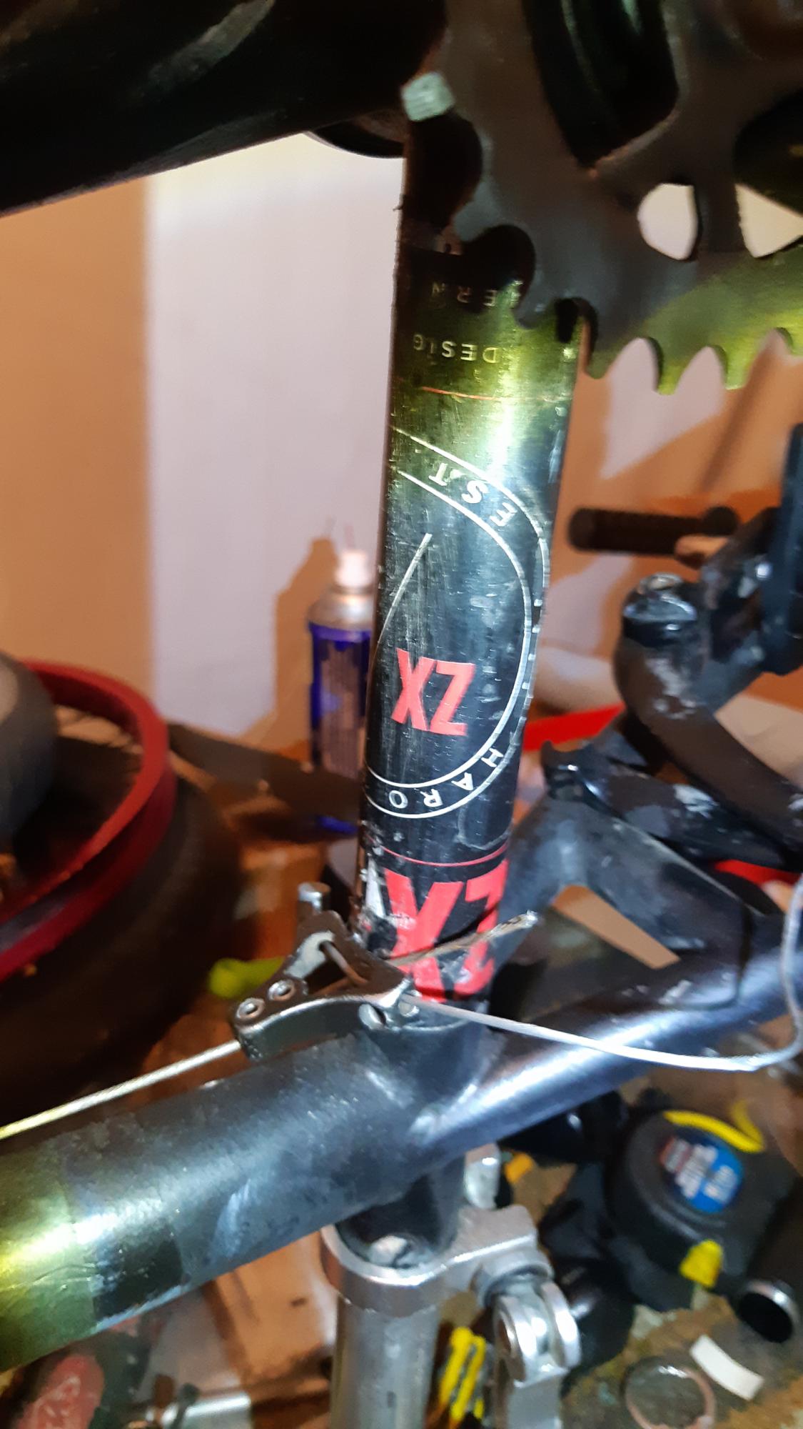 Haro Zx Black and Stickers tape or other cover-up