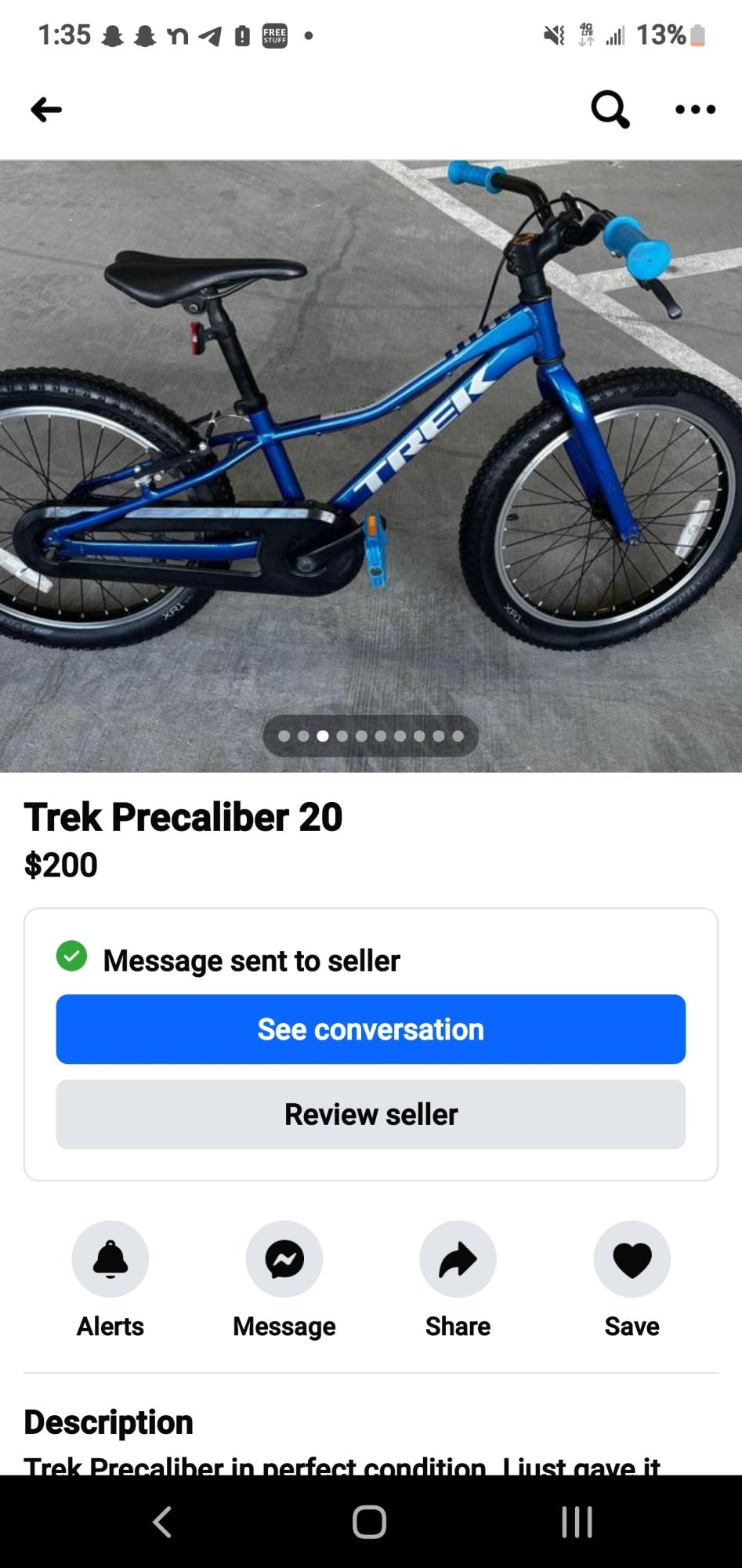 2019 Trek Precaliber Blue