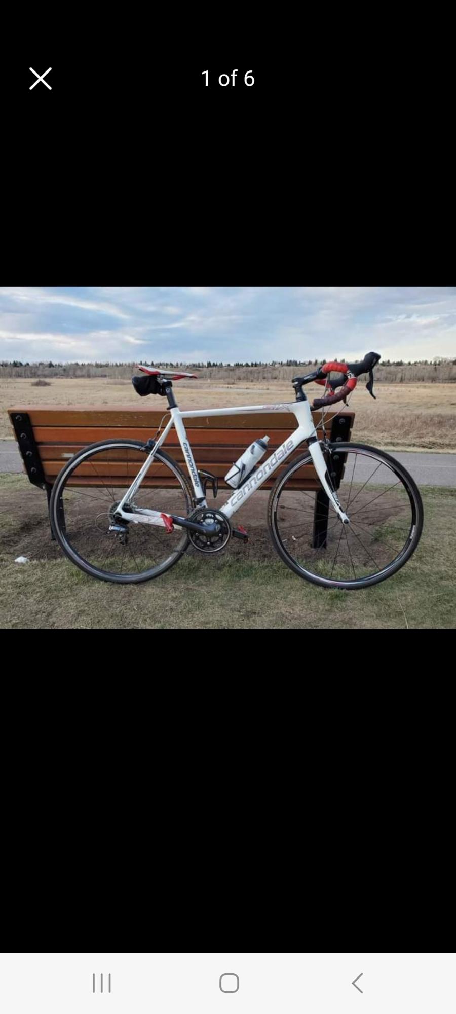 2009 Cannondale Six Carbon 5 White and Red