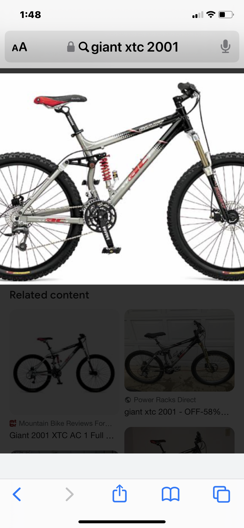 2001 Giant xtc ac1 Silver, gray or bare metal