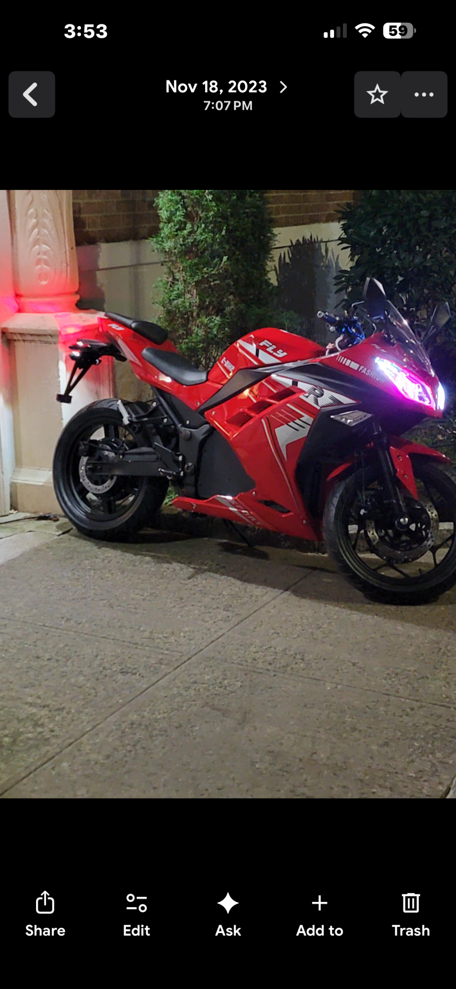 2023 Rz Fly e bike e-motorcycle Red