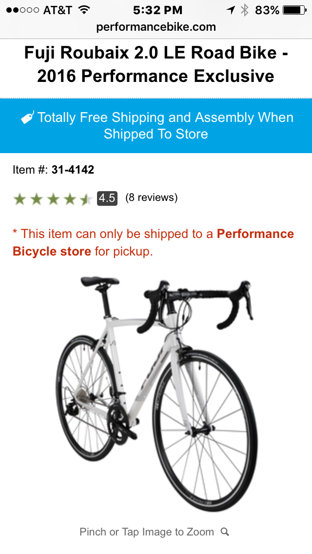 2016 Fuji Roubaix 2.0LE White