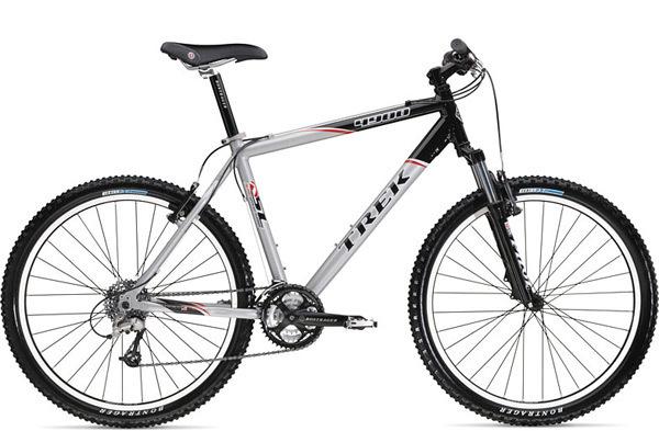 2004 Trek 4900 Silver, gray or bare metal and Black