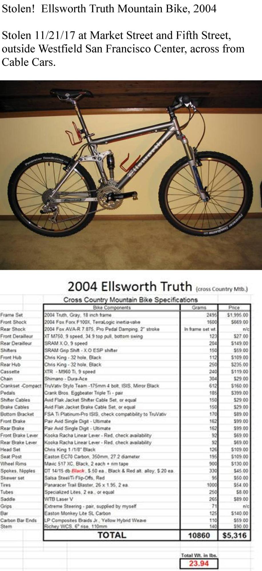 2004 Ellsworth Truth Silver, gray or bare metal