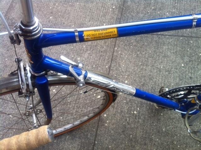 1978 Falcon unsure of frame model. Other components: Brooks saddle, Shimano derailleurs, chrome f...