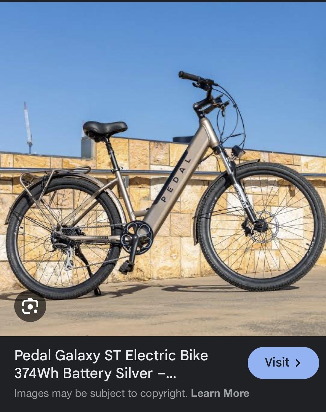 2023 Pedal Electric Galaxy Silver, gray or bare metal