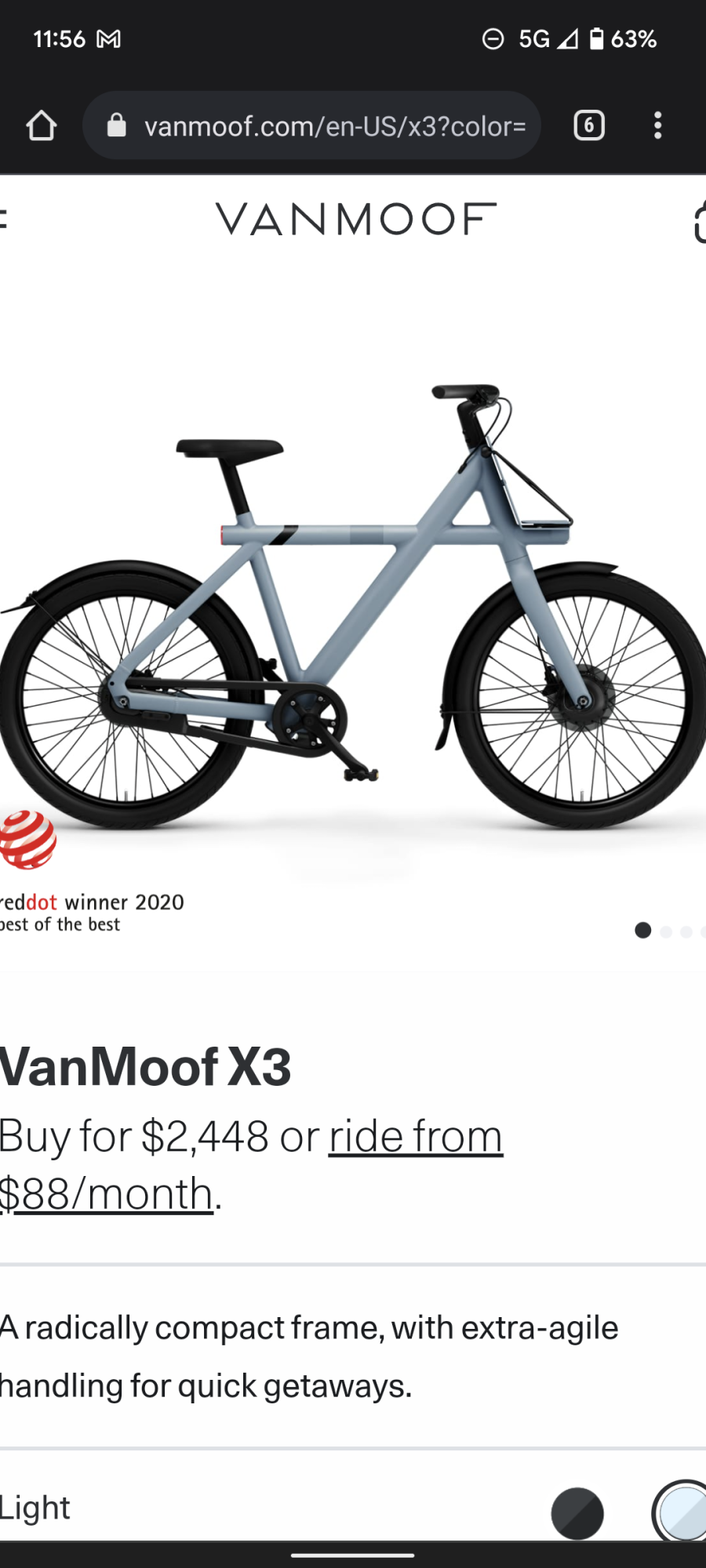 2020 VanMoof x3 Blue