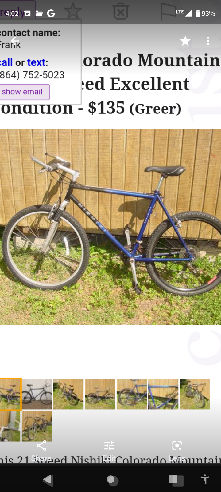 Nishiki Colorado Mountain Bike Blue and Silver, gray or bare metal