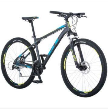 2017 GT Bicycles Aggressor Pro Silver or Gray, Green, and Blue