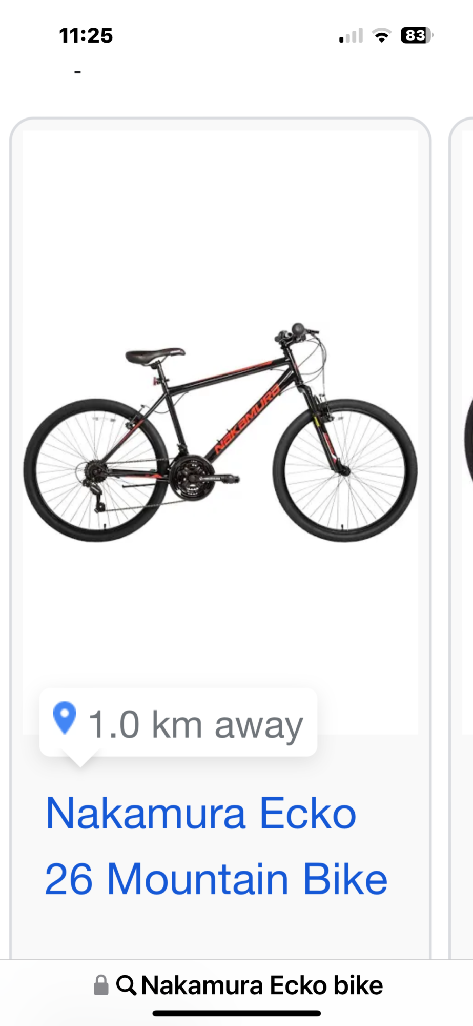 2021 Nakamura Mountain Bike Black and Orange