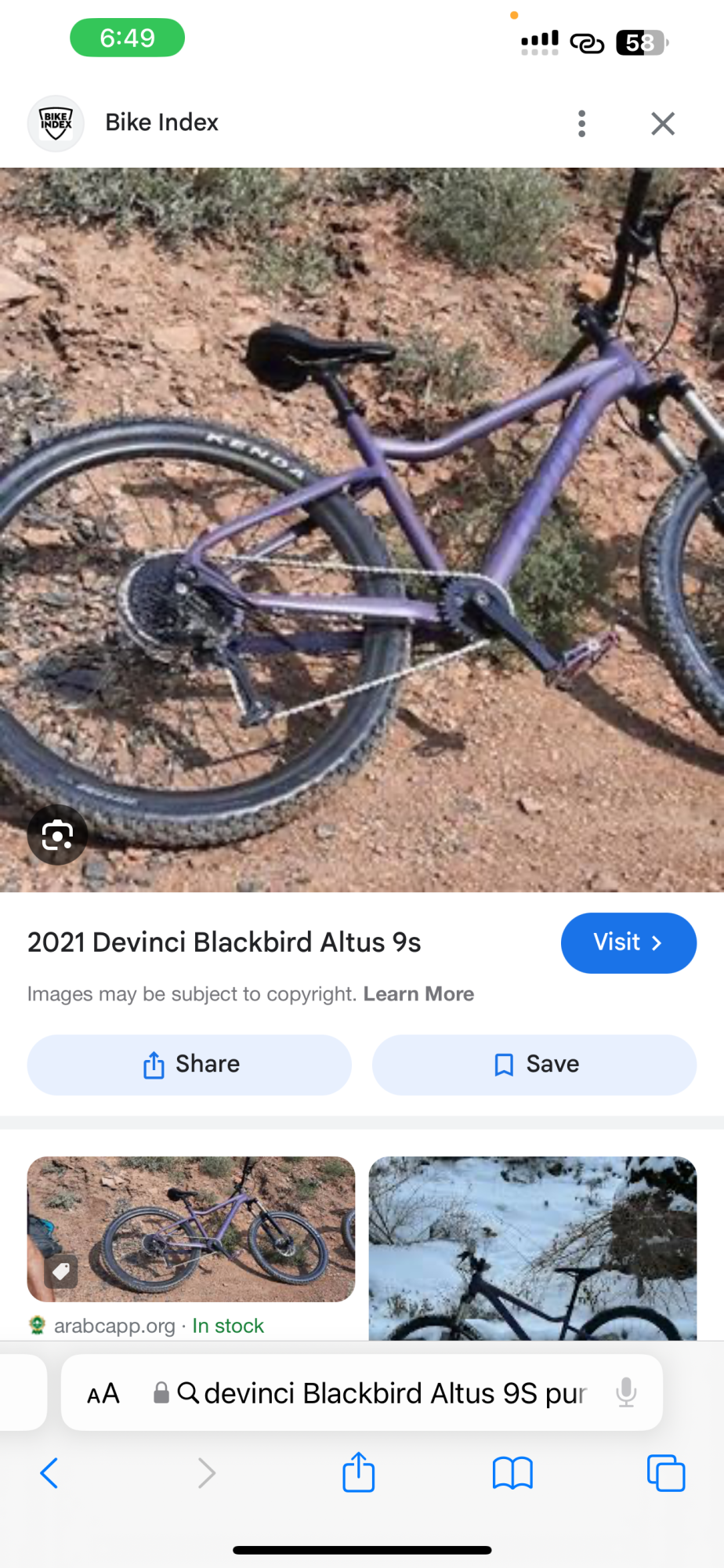 2021 Devinci Altus 9s Purple