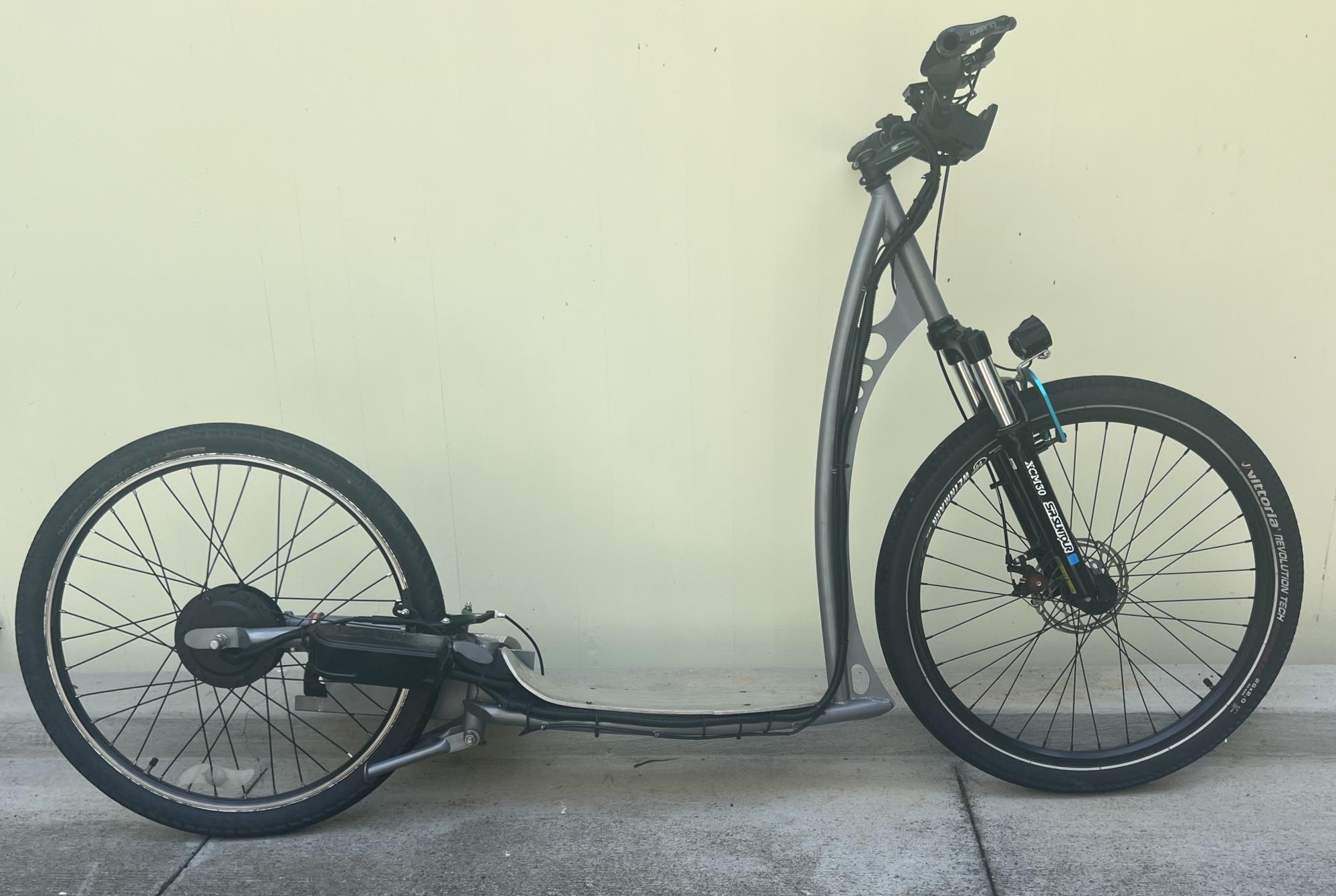 2024 Custom [based on Rollerbyke] e-scooter Silver, gray or bare metal