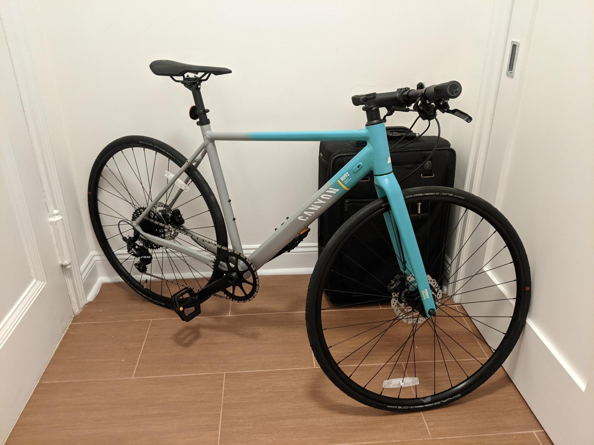 2021 Canyon bicycles Roadlite 5 Teal and Silver, gray or bare metal