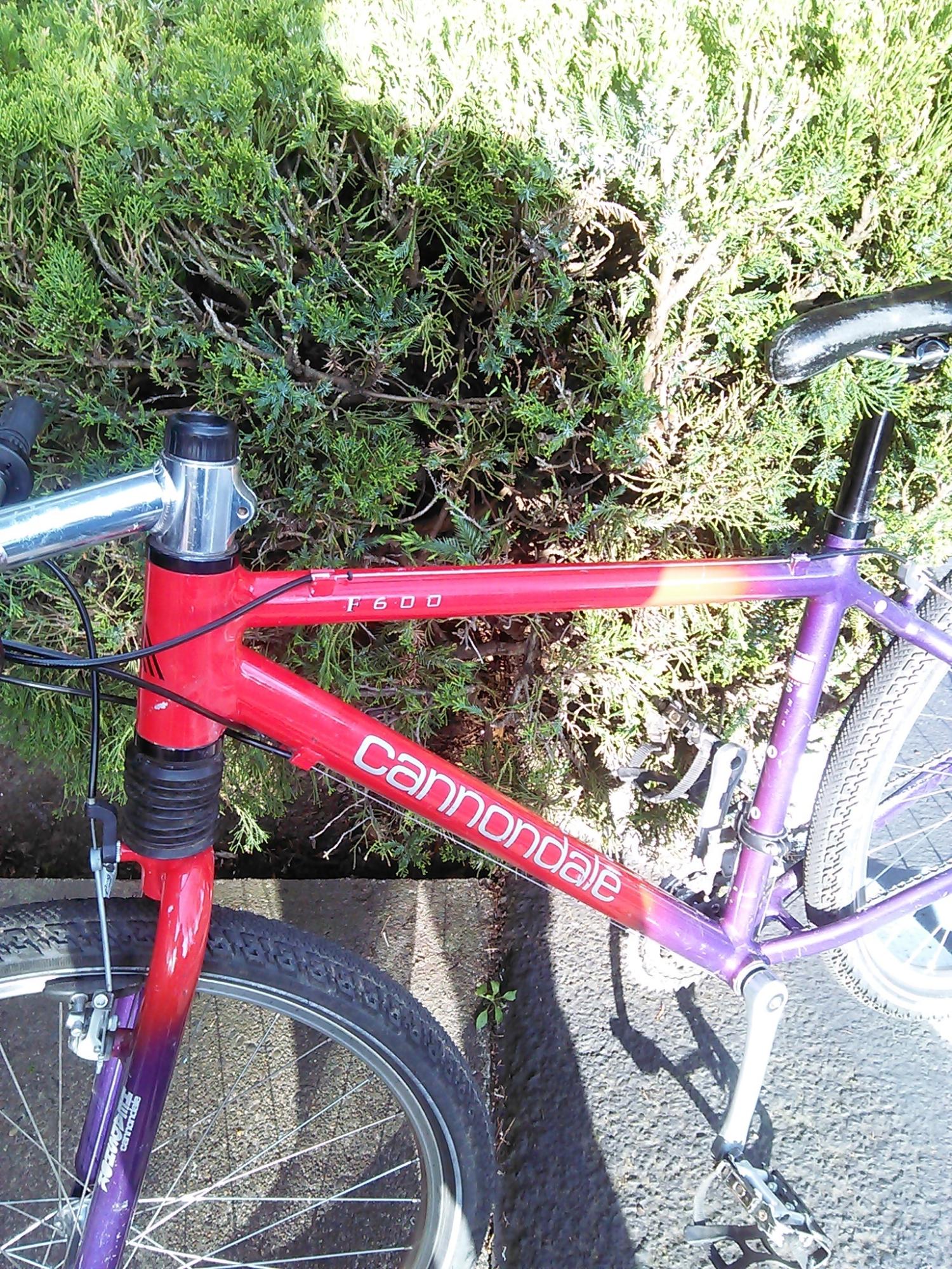 1998 Cannondale F600 Purple and Red