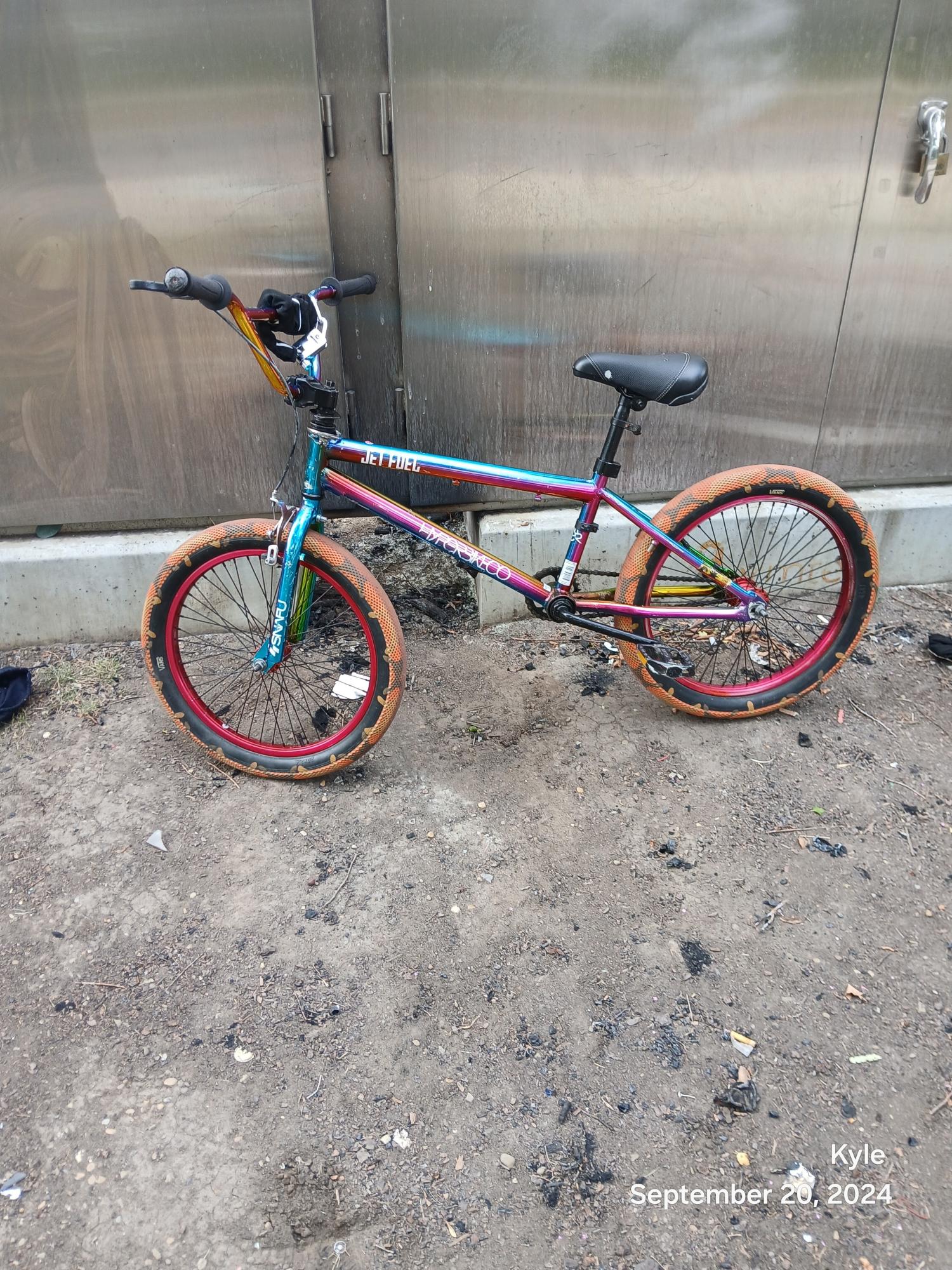 Hyper Bmx Purple, Orange, and Pink