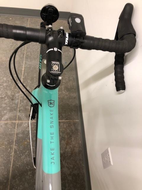 2018 Kona Commuter Teal and Silver, gray or bare metal