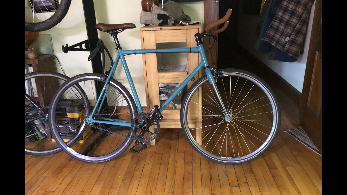 Custom Belt drive Teal and Brown