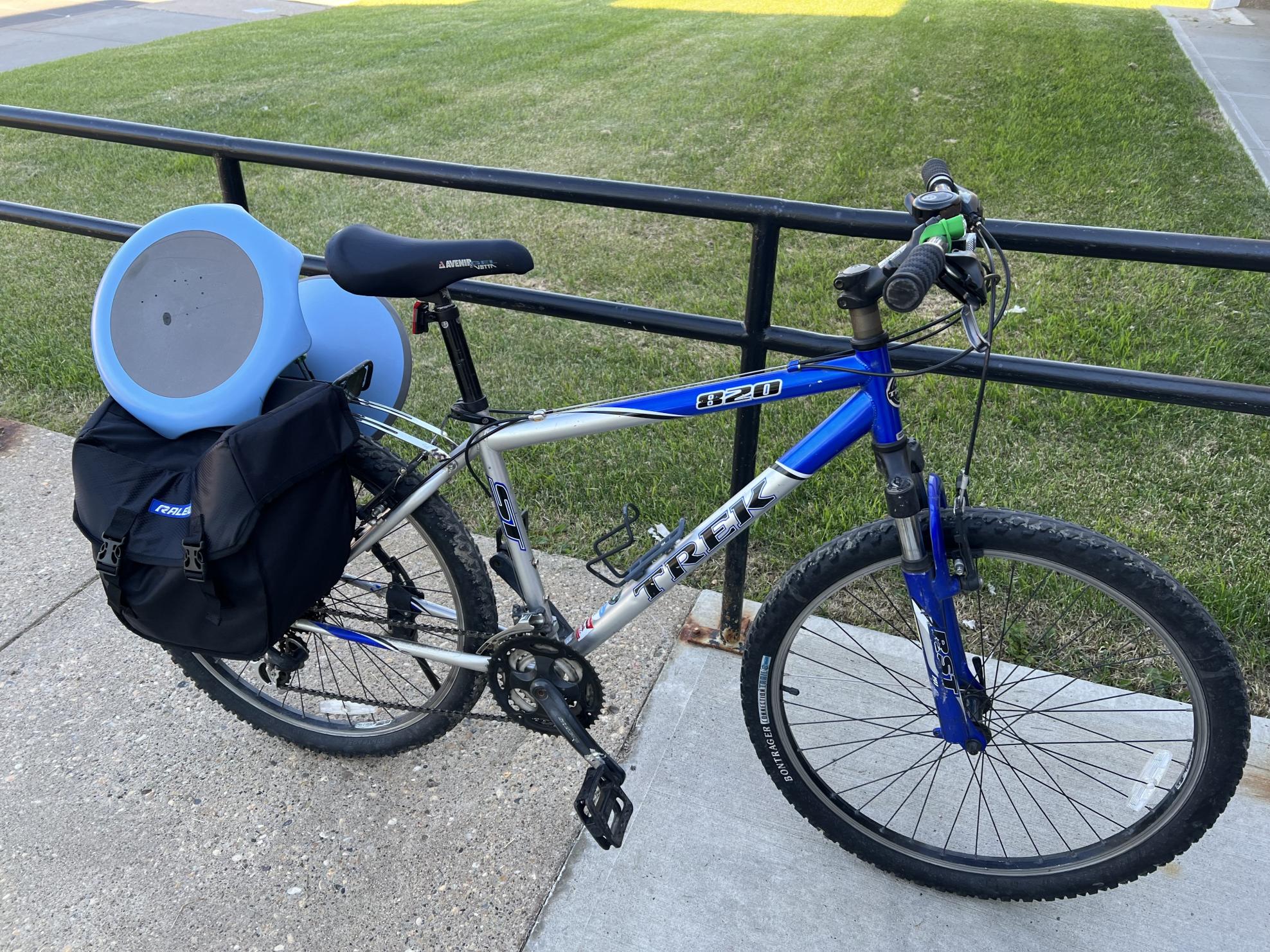 Trek 820 Single Track Blue and Silver, gray or bare metal