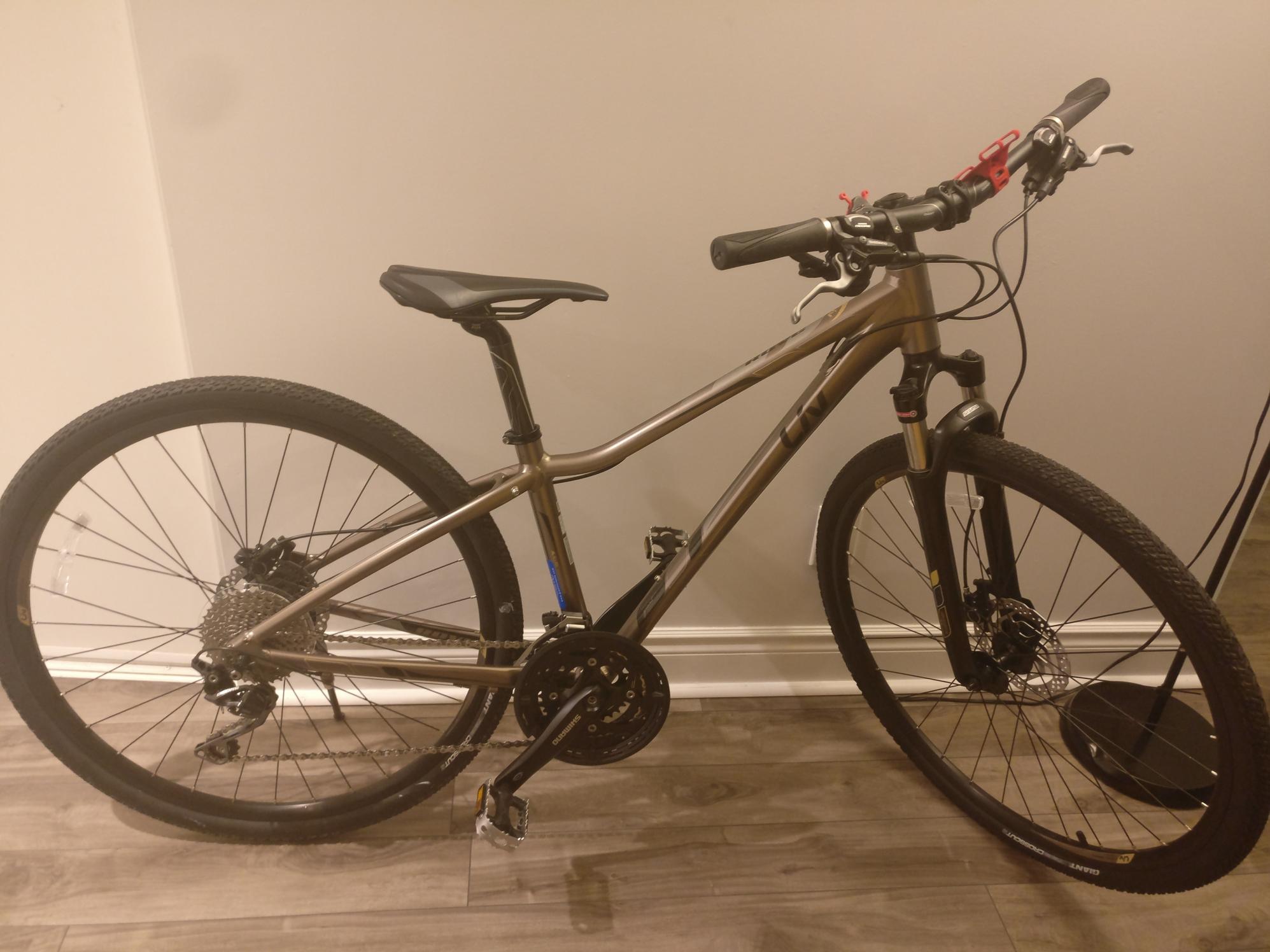 2017 Giant Liv Rove 1 Silver or Gray and Yellow or Gold