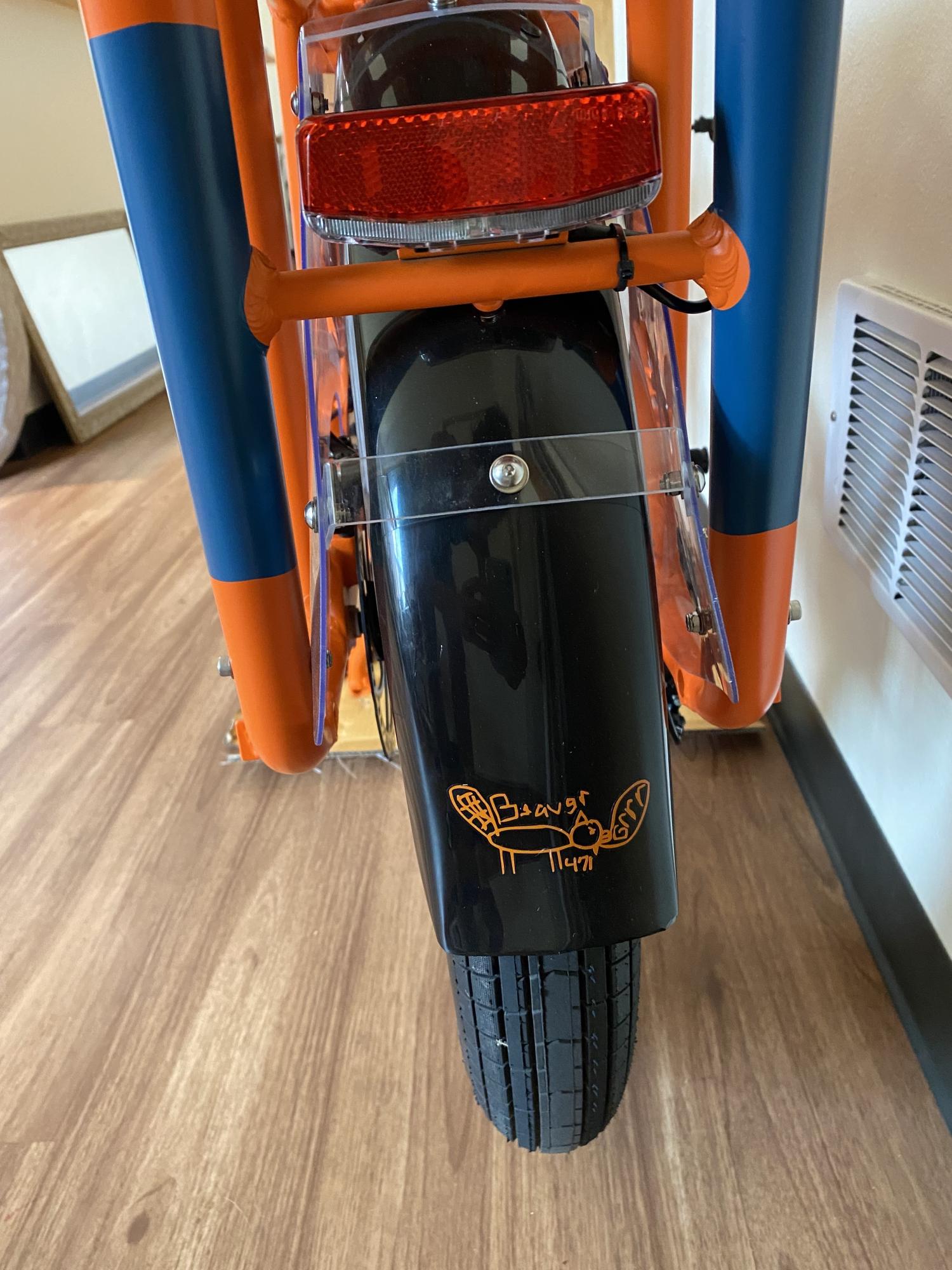 2021 Rad Power Bikes RadWagon 4 cargo bike (rear storage) Orange