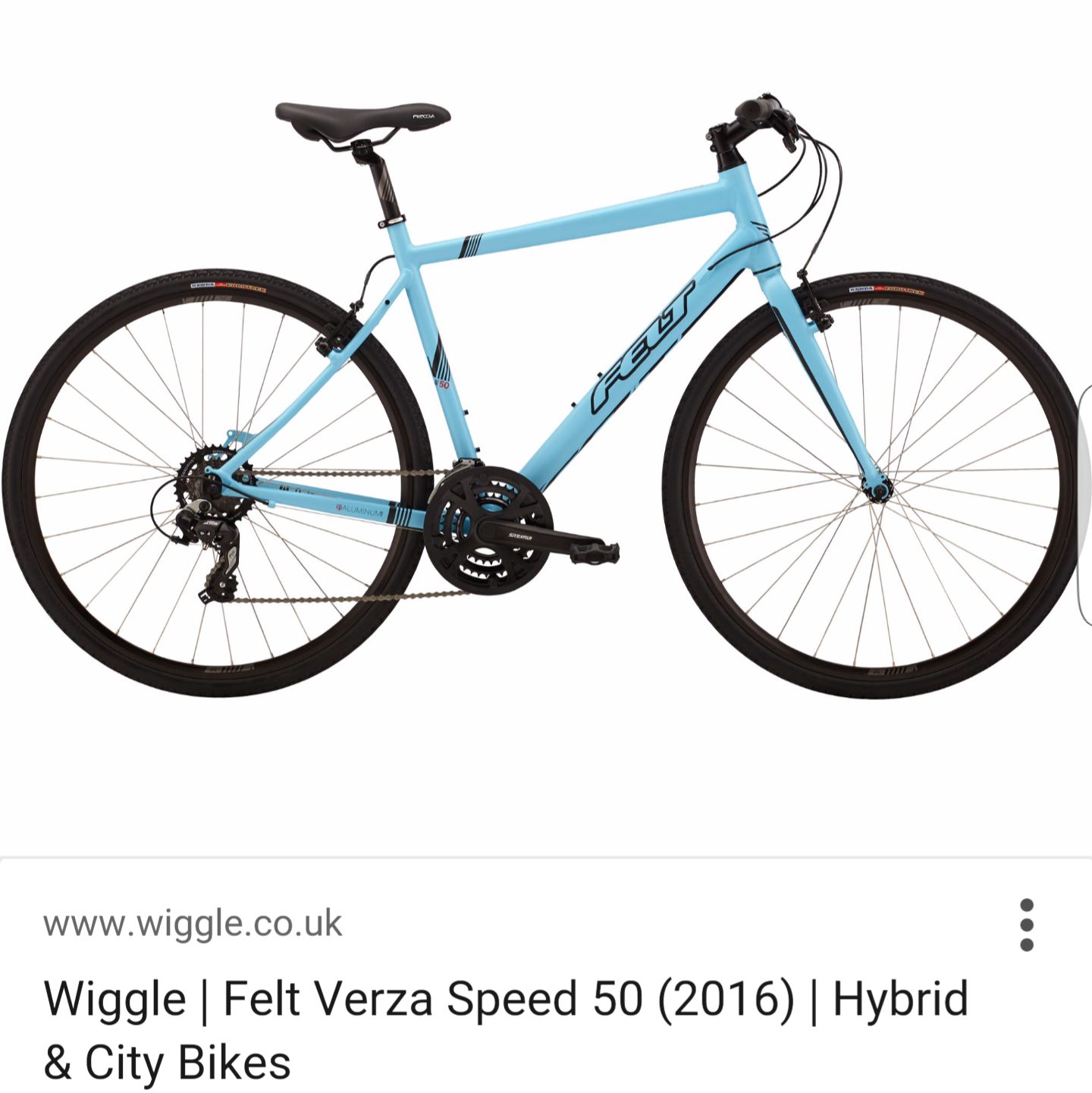 2016 Kona Verza women's bike Glacier Blue (very BRIGHT sky blue color) Blue