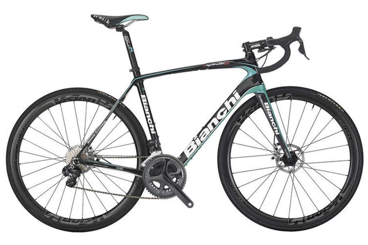 2015 Bianchi Infinito CV Ultegra Di2 Comp Disc Road Bike  Black and Teal