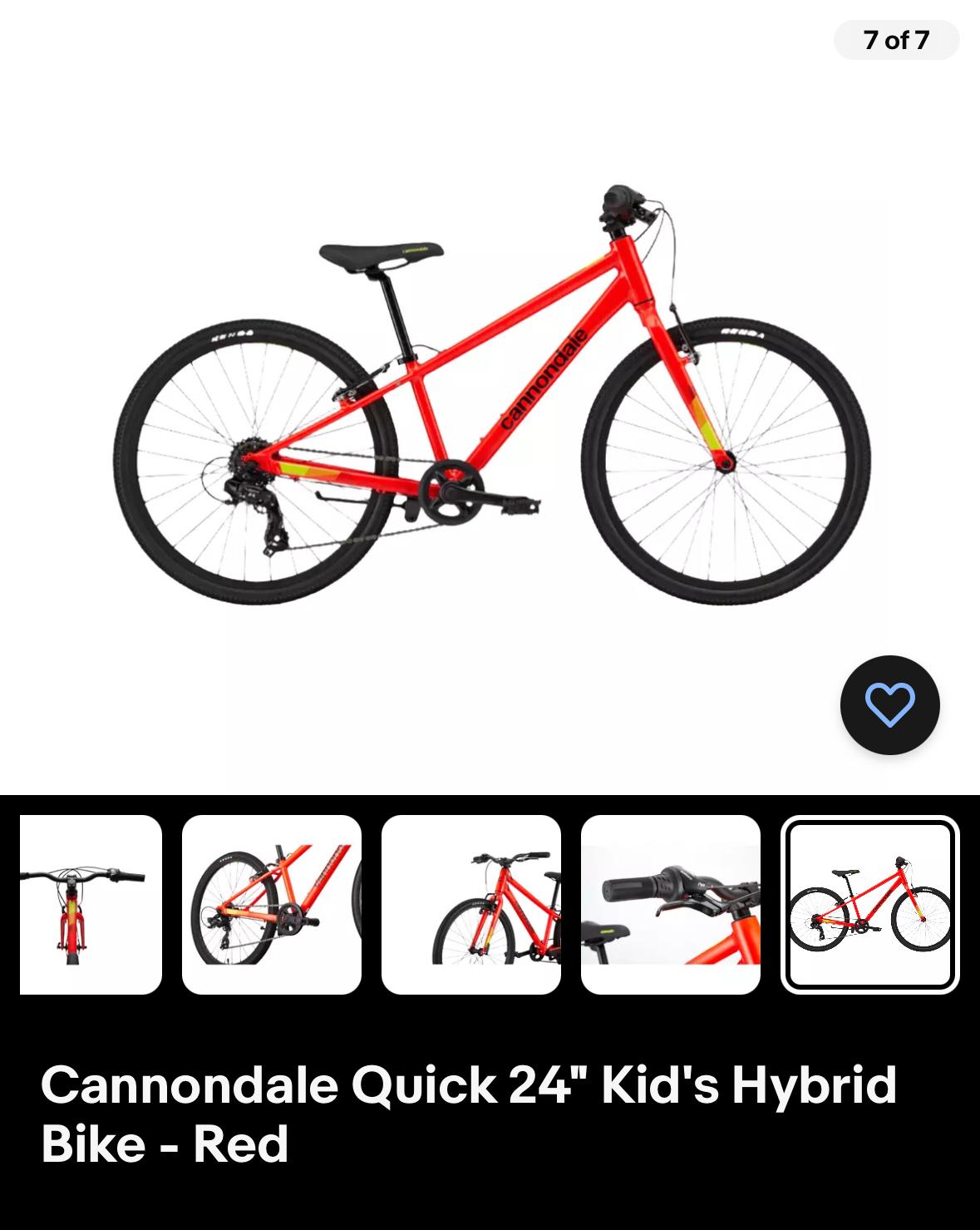 2021 Cannondale Quick 24 Hybrid Red
