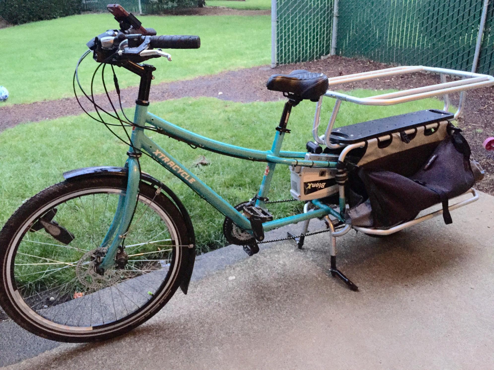 2013 Xtracycle Edgerunner cargo bike (rear storage) Blue
