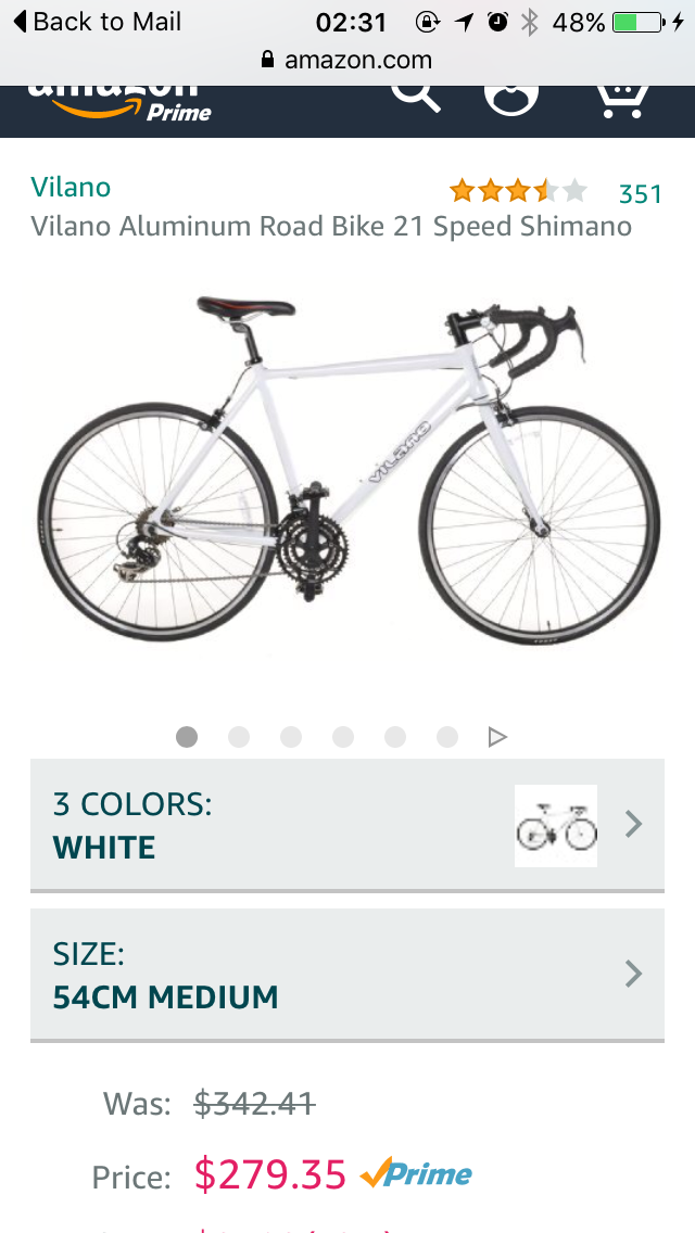 2016 Vilano Road bike White